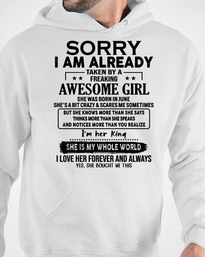 June - Awesome Girl born in June - Special gift for your boyfriend - From Wife TOBY06 (SKU.AT16)