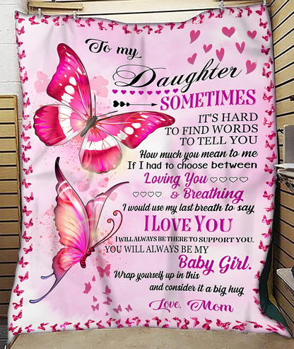 BLANKET FOR DAUGHTER – COMFORT & WARMTH GIFT FROM MOM Sherpa Fleece Quilt Blanket TOBY00