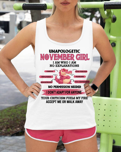 NOVEMBER, I AM WHO I AM - SHIRT FOR WOMEN - TOBY11 (SKU2605-55-11)