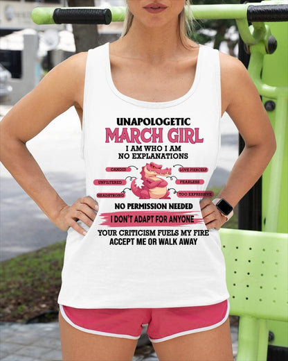 MARCH, I AM WHO I AM - SHIRT FOR WOMEN - TOBY03 (SKU2605-55-03)