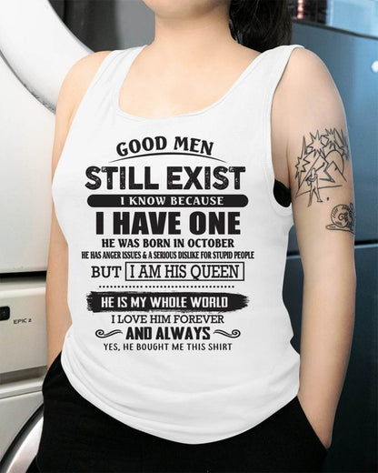 October - Good Men Still Exist - Perfect Gift For Girlfriend, Wife From Husband - TOBY10 (SKU07-166-10)