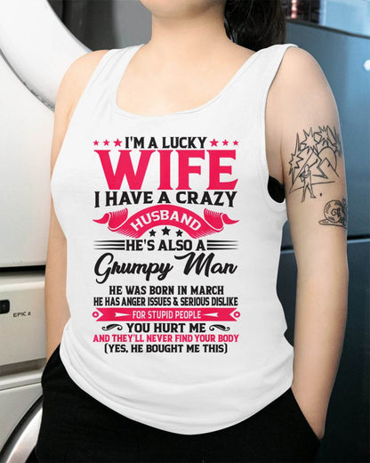 MARCH - TO MY WIFE - I'M A LUCKY WIFE - GIFT FROM HUSBAND - TOBY03 (SKU10-136-03)