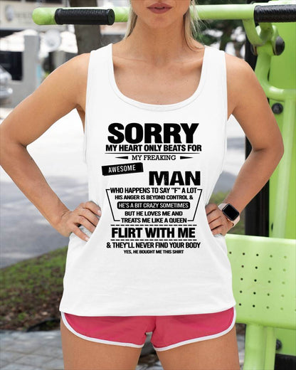 SORRY MY HEART ONLY BEATS FOR MY FREAKING AWESOME MAN - FROM HUSBAND - TOBY00 (SKU26T-01-34-00)