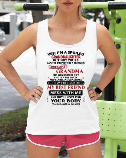 JULY, "YES! I'M A SPOILED GRANDDAUGHTER" –  GIFT FROM GRANDMA TO GRANDDAUGHTER – TOBY07 (SKU2607-295-07)