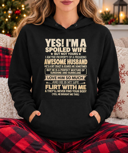 "YES! I'M A SPOILED WIFE BUT NOT YOUR" – GIFT FOR WIFE FROM HUSBAND – TOBY00 (SKU2610-284-00)
