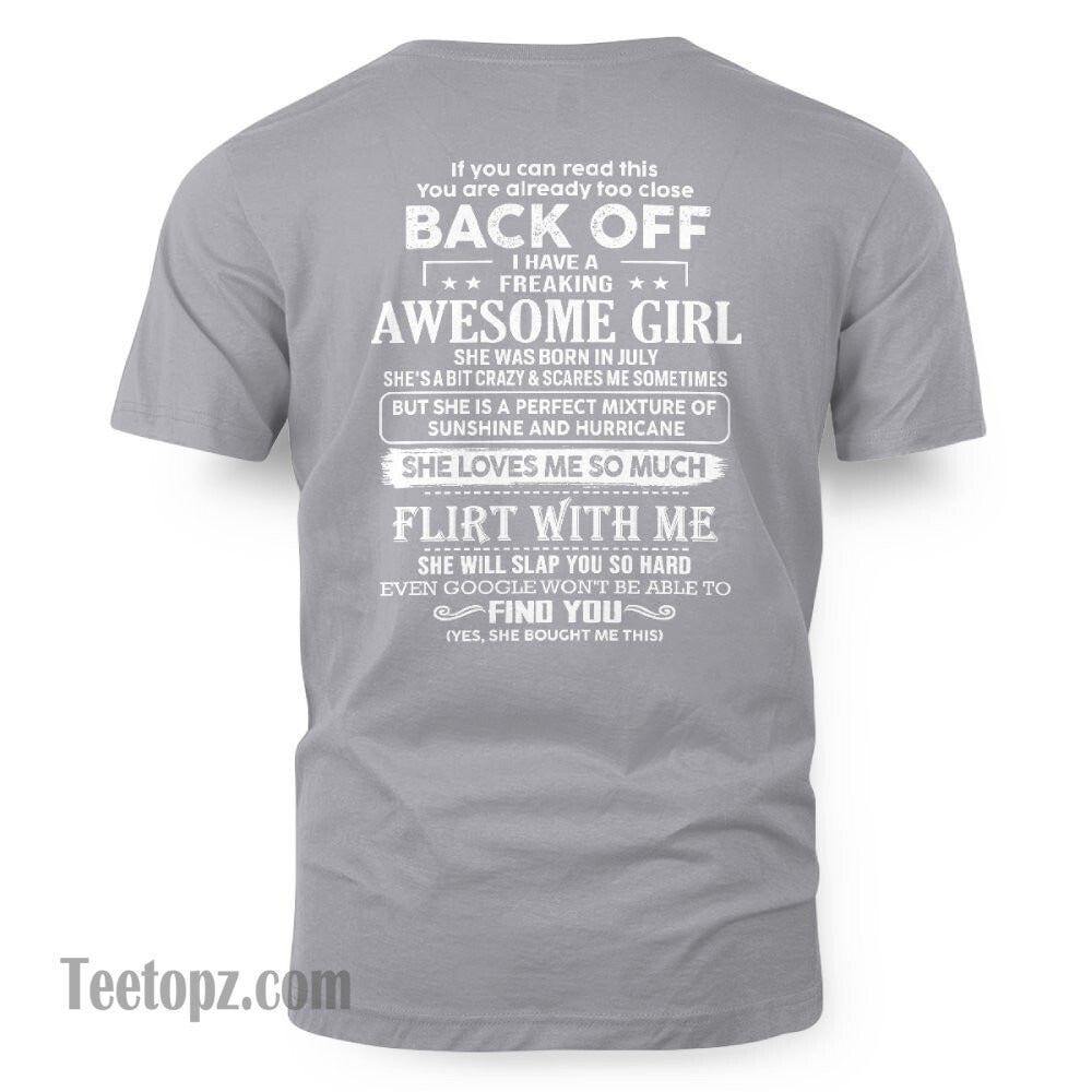 July ��� Awesome Girlfriend Born In July ��� Special gift for your Boyfriend ��� From Wife TOBY07 (SKU06-17-07)