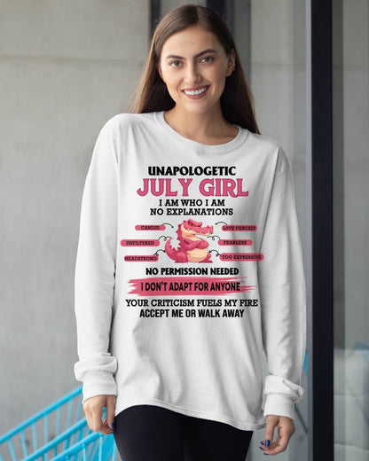 JULY, I AM WHO I AM - SHIRT FOR WOMEN - TOBY07 (SKU2605-55-07)