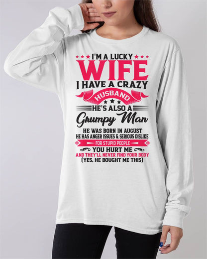 AUGUST - TO MY WIFE - I'M A LUCKY WIFE - GIFT FROM HUSBAND - TOBY08 (SKU10-136-08)