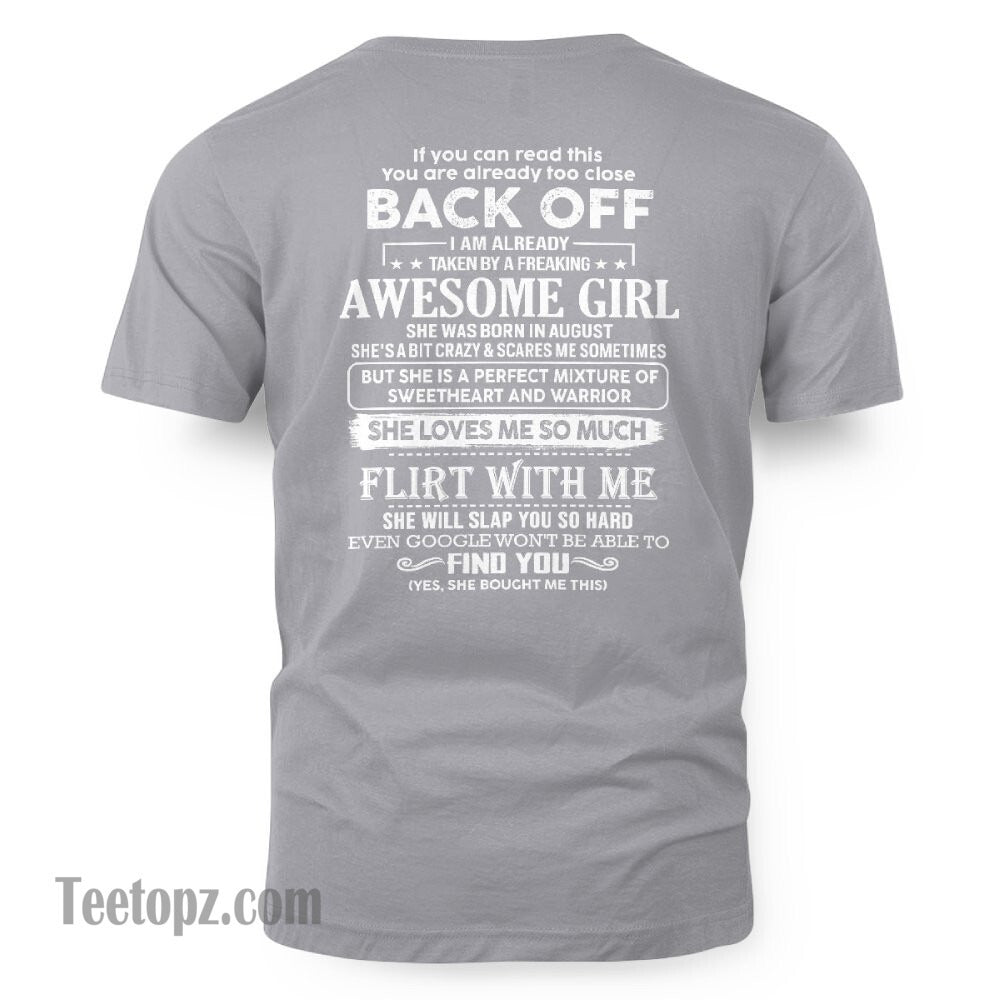 August ��� Awesome Girlfriend Born In August ��� Special gift for your Boyfriend ��� From Wife TOBY08 (SKU06-25-08)