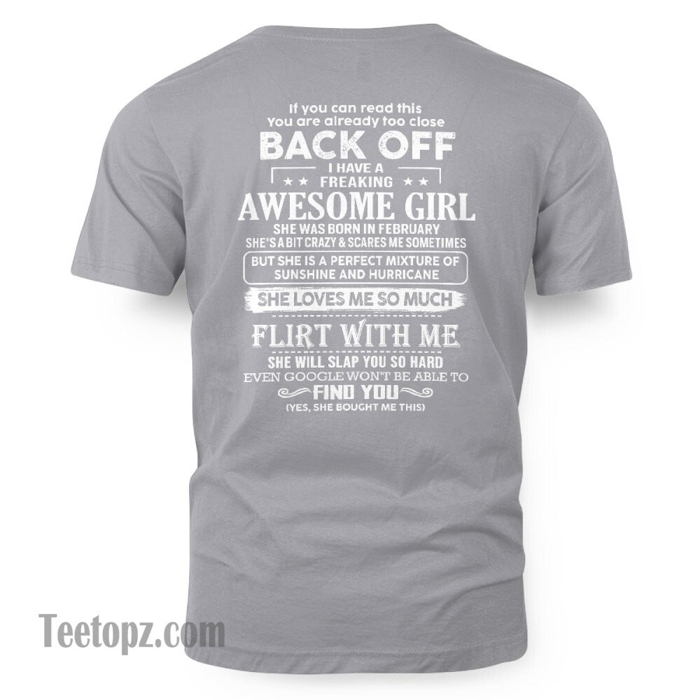 February ��� Awesome Girlfriend Born In February ��� Special gift for your Boyfriend ��� From Wife TOBY02 (SKU06-17-02)