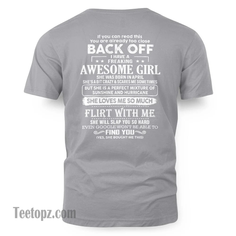 April ��� Awesome Girlfriend Born In April ��� Special gift for your Boyfriend ��� From Wife TOBY04 (SKU06-17-04)