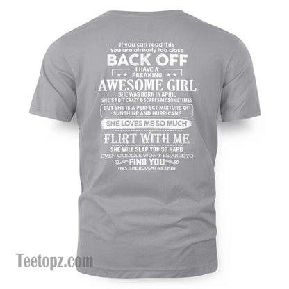 April ��� Awesome Girlfriend Born In April ��� Special gift for your Boyfriend ��� From Wife TOBY04 (SKU06-17-04)