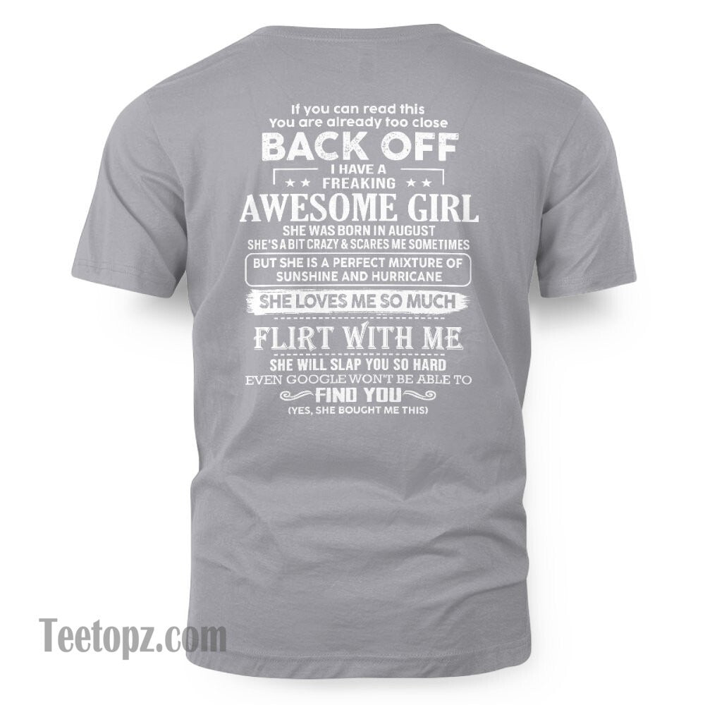 August ��� Awesome Girlfriend Born In August ��� Special gift for your Boyfriend ��� From Wife TOBY08 (SKU06-17-08)