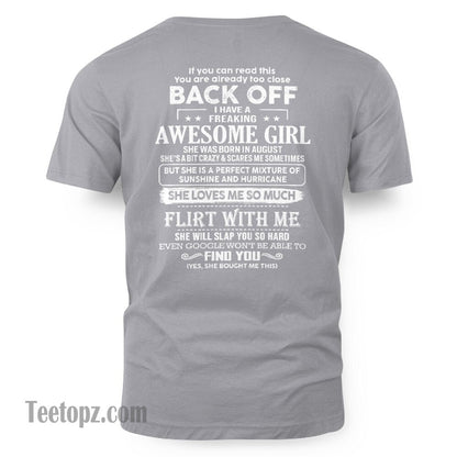August ��� Awesome Girlfriend Born In August ��� Special gift for your Boyfriend ��� From Wife TOBY08 (SKU06-17-08)