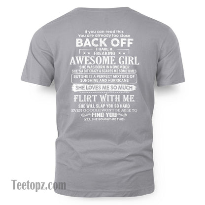 November ��� Awesome Girlfriend Born In November ��� Special gift for your Boyfriend ��� From Wife TOBY11 (SKU06-17-11)