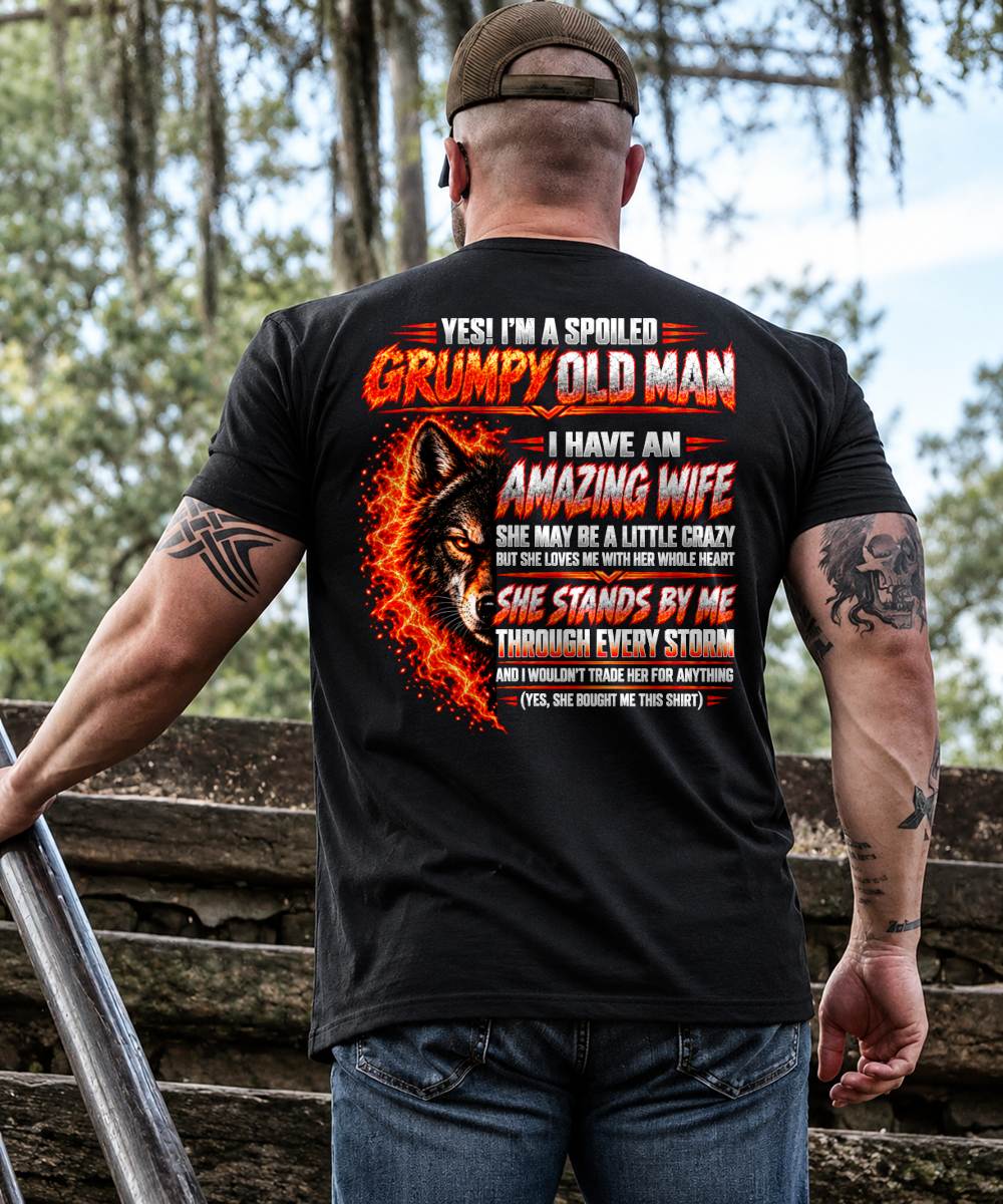 YES I'M A GRUMPY MAN - GIFT FROM WIFE TO HUSBAND - TOBY00 (SKU2609-290)