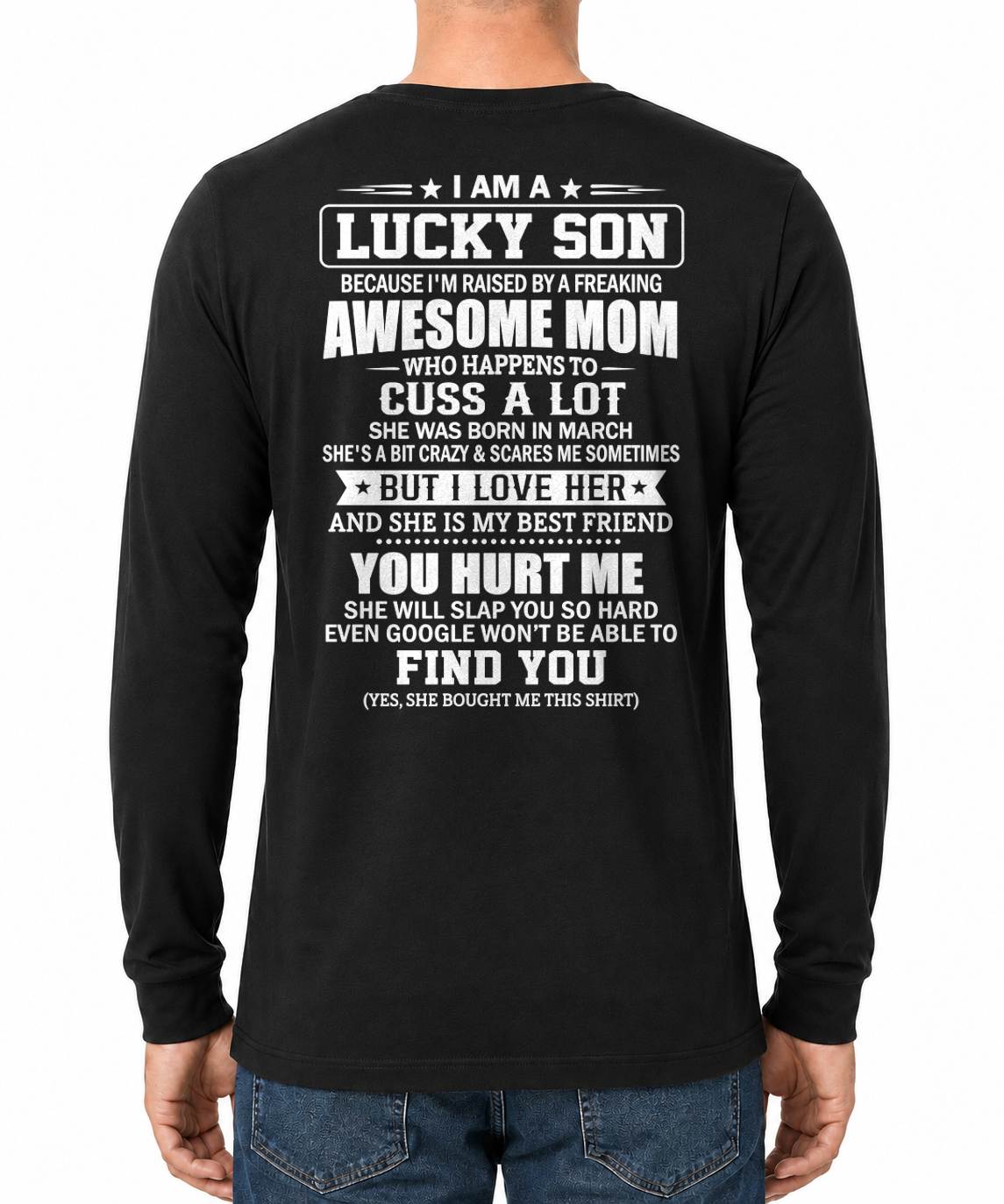 March, I'm Lucky Son - Special Gift for Your Son From Mom - TOBY03 (SKU2609-163-03)