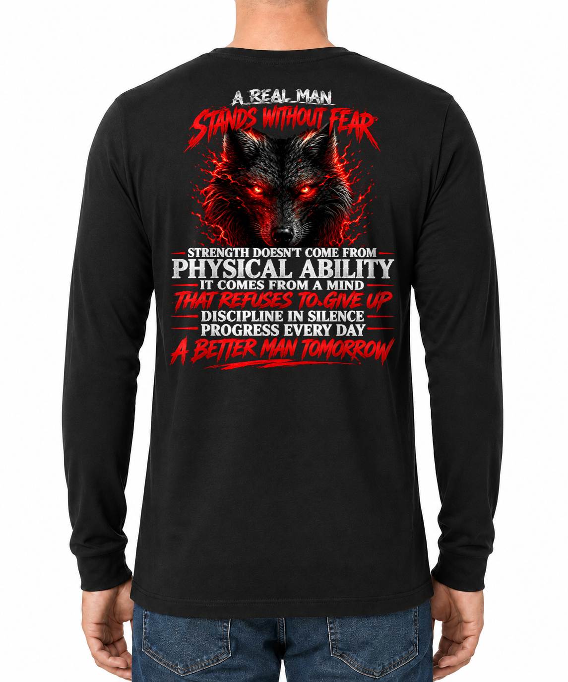 ANIMAL WOLF - A REAL MAN STANDS WITHOUT FEAR - TOBY00 (SKU2609-245)