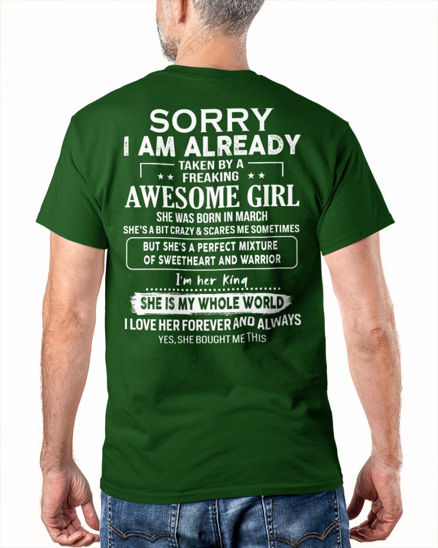March - Awesome girl - Perfect gift for your boyfriend - (SKU04-86-03) - From Wife TOBY03