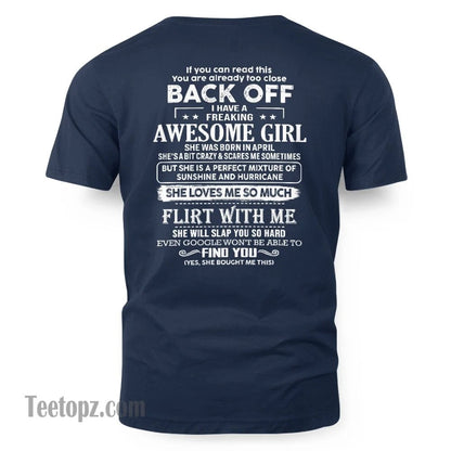 April ��� Awesome Girlfriend Born In April ��� Special gift for your Boyfriend ��� From Wife TOBY04 (SKU06-17-04)