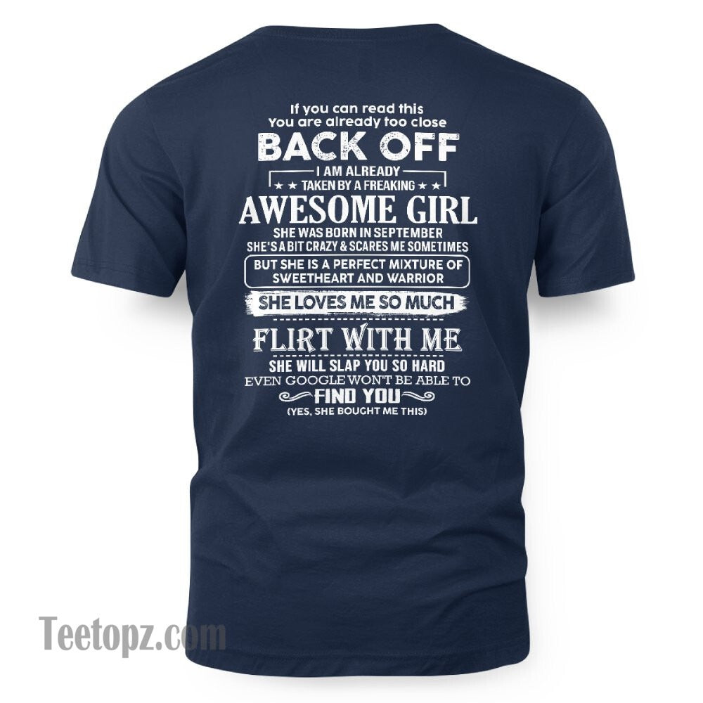 September ��� Awesome Girlfriend Born In September ��� Special gift for your Boyfriend ��� From Wife TOBY09 (SKU06-25-09)
