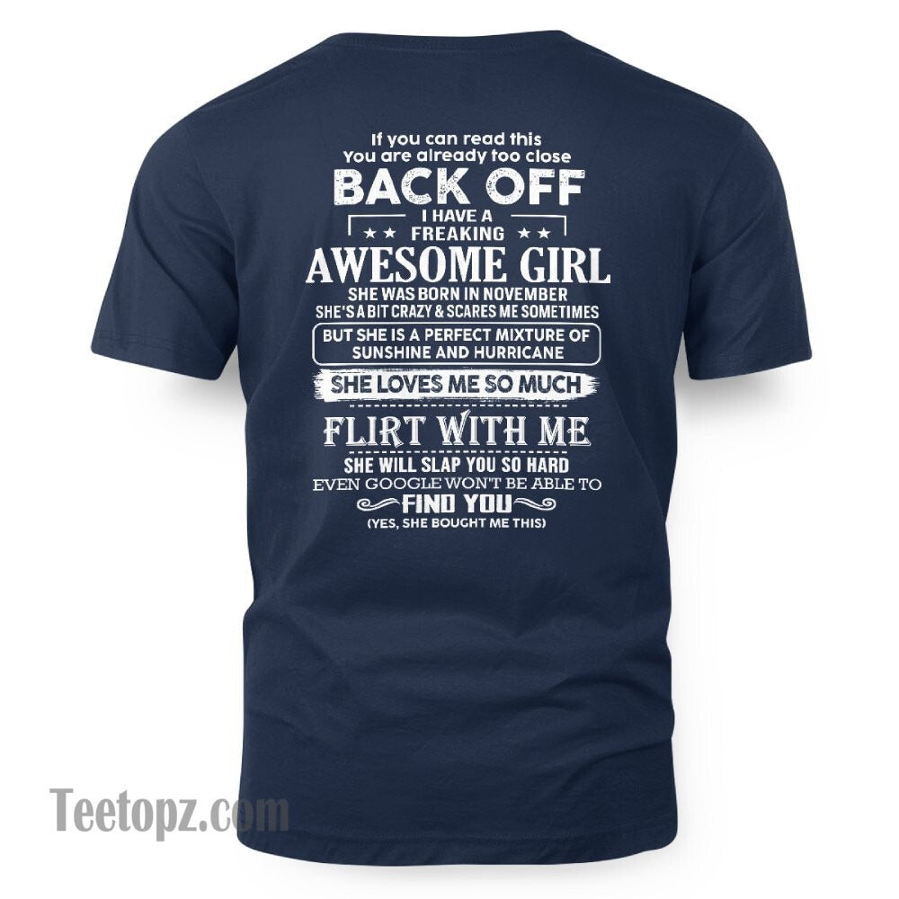 November ��� Awesome Girlfriend Born In November ��� Special gift for your Boyfriend ��� From Wife TOBY11 (SKU06-17-11)