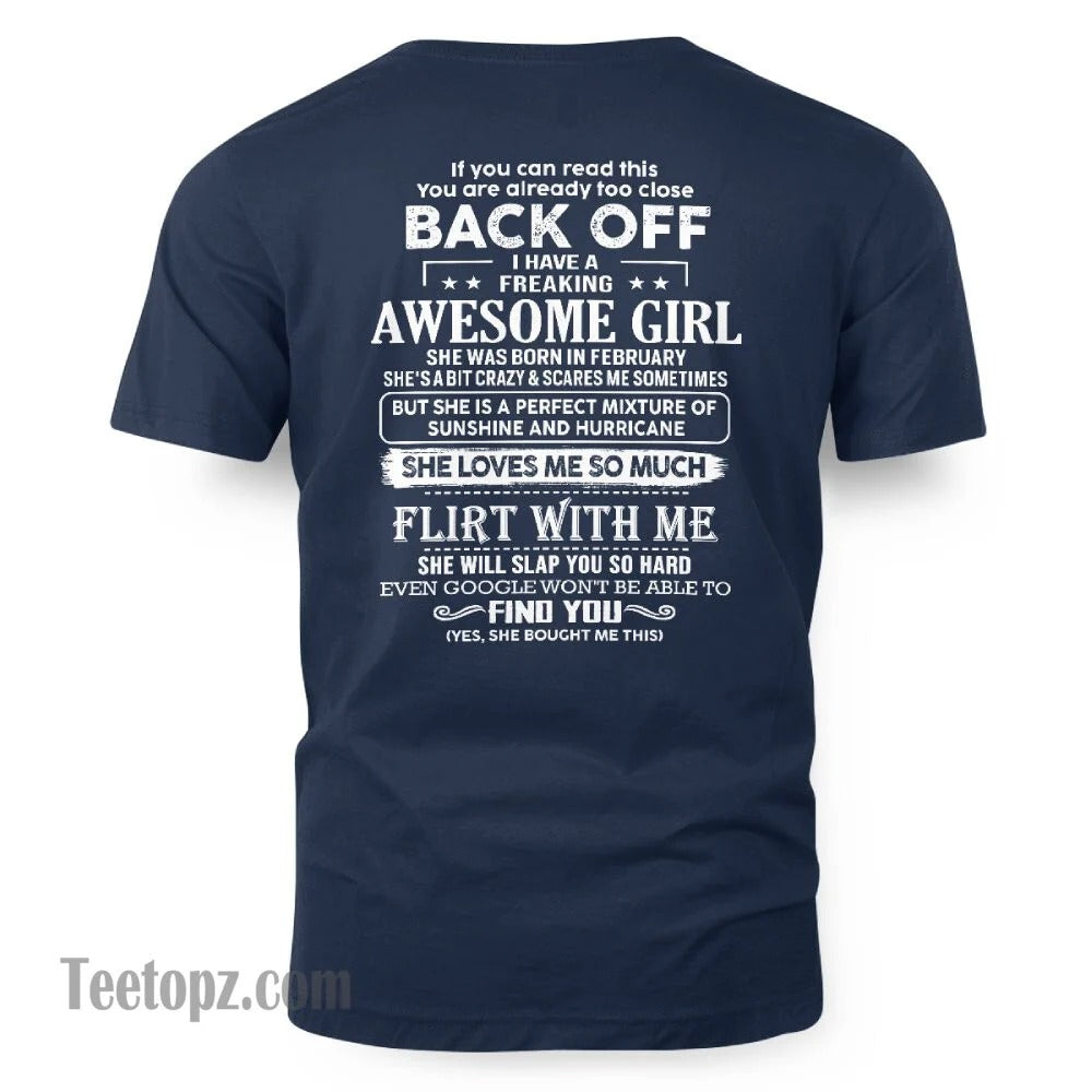 February ��� Awesome Girlfriend Born In February ��� Special gift for your Boyfriend ��� From Wife TOBY02 (SKU06-17-02)