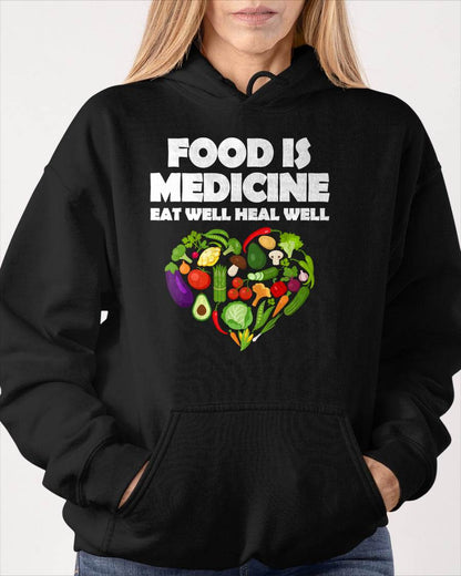 EAT MEDICINE EAT WELL HEAL WELL - SHIRTS FOR WOMEN - TOBY00 (SKU4837-05)