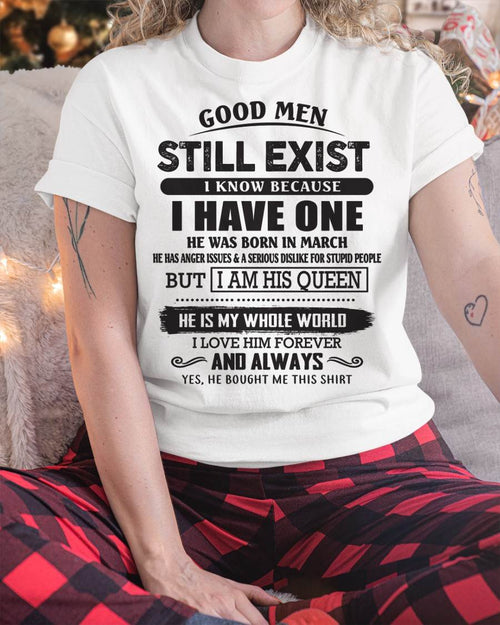 March - Good Men Still Exist - Perfect Gift For Girlfriend, Wife From Husband - TOBY03 (SKU07-166-03)