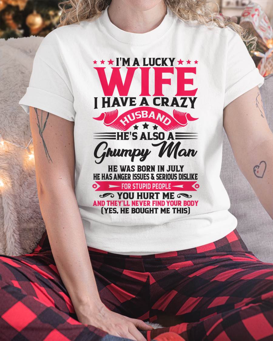 JULY - TO MY WIFE - I'M A LUCKY WIFE - GIFT FROM HUSBAND - TOBY07 (SKU10-136-07)