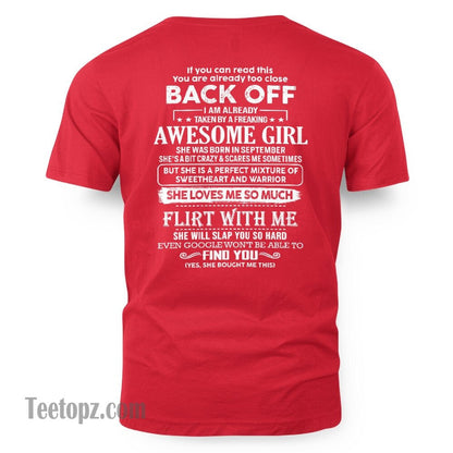 September ��� Awesome Girlfriend Born In September ��� Special gift for your Boyfriend ��� From Wife TOBY09 (SKU06-25-09)