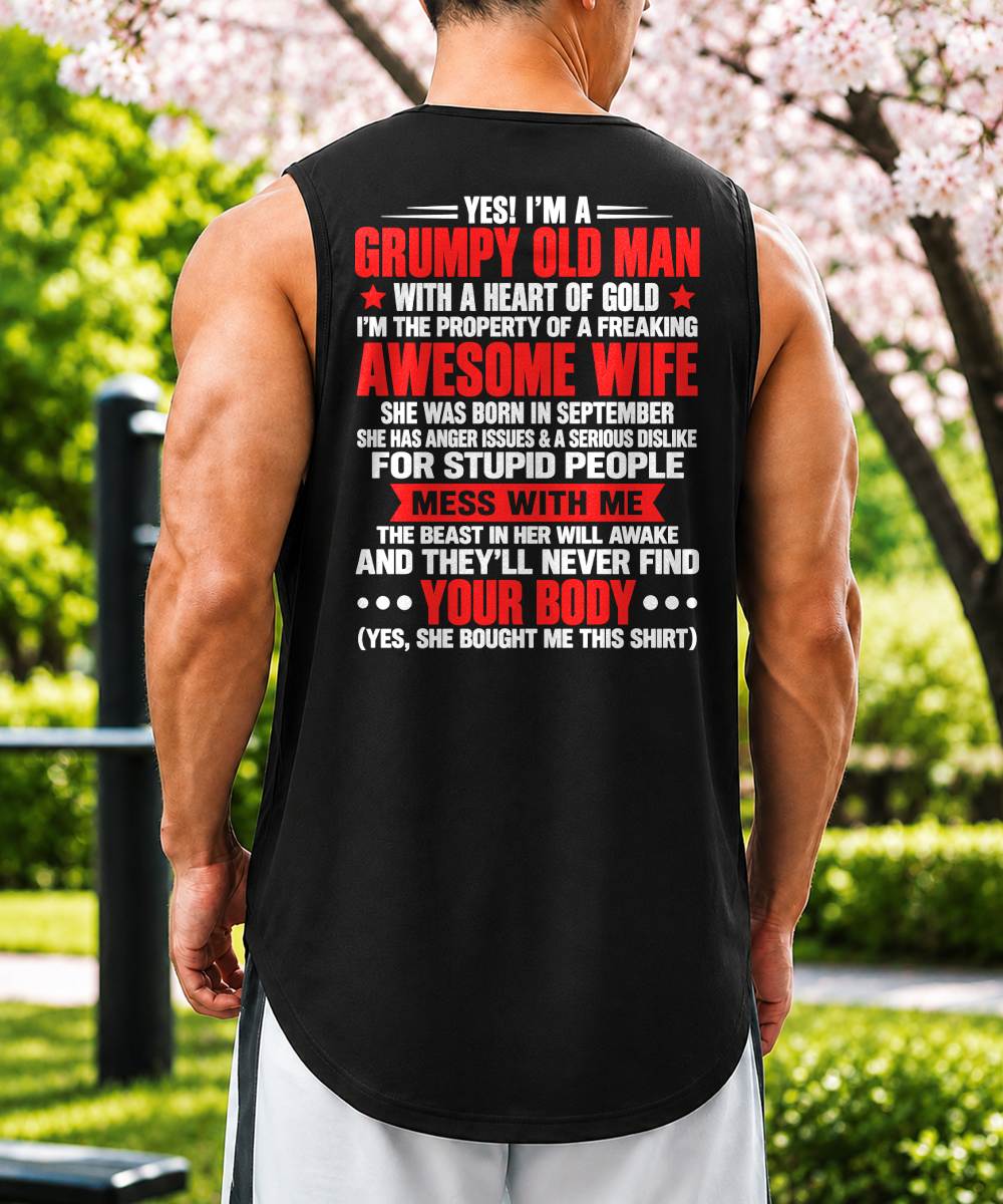 OCTOBER, YES I'M A GRUMPY MAN - GIFT FROM WIFE TO HUSBAND - TOBY10 (SKU2609-287-10)