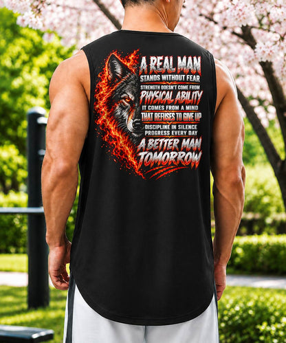 ANIMAL WOLF - A REAL MAN STANDS WITHOUT FEAR - TOBY00 (SKU2609-275)