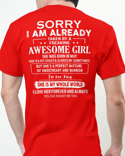 May - Awesome girl - Perfect gift for your boyfriend - (SKU04-86-05) - From Wife TOBY05