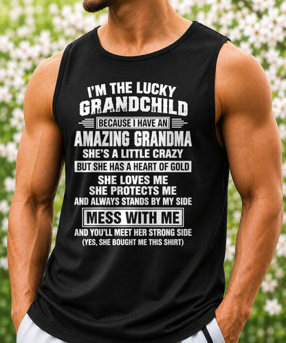 I'm The Lucky Grandchild Because I have An Amazing Grandma - Gift For Grandchild From Grandma - TOBY00 (SKU2609-194-00)