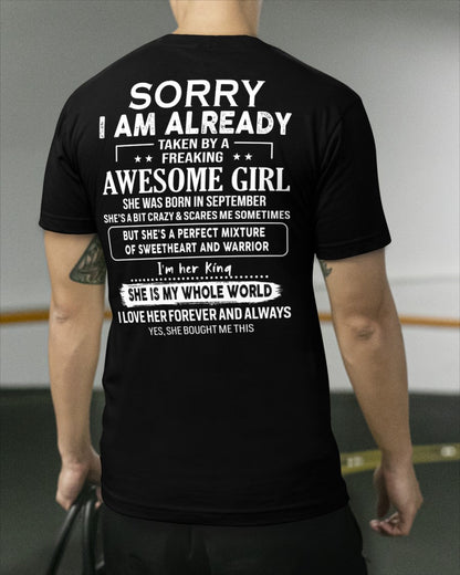 September - Awesome girl - Perfect gift for your boyfriend - (SKU04-86-09) - From Wife TOBY09