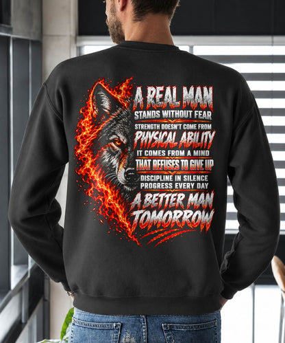 ANIMAL WOLF - A REAL MAN STANDS WITHOUT FEAR - TOBY00 (SKU2609-275)