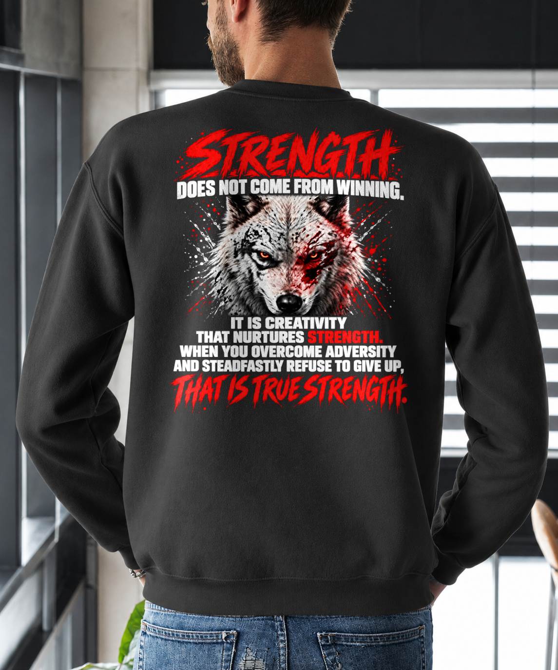 ANIMAL WOLF - STRENGTH DOESN'T COME FROM WINNING - TOBY00 (SKU2609-248)