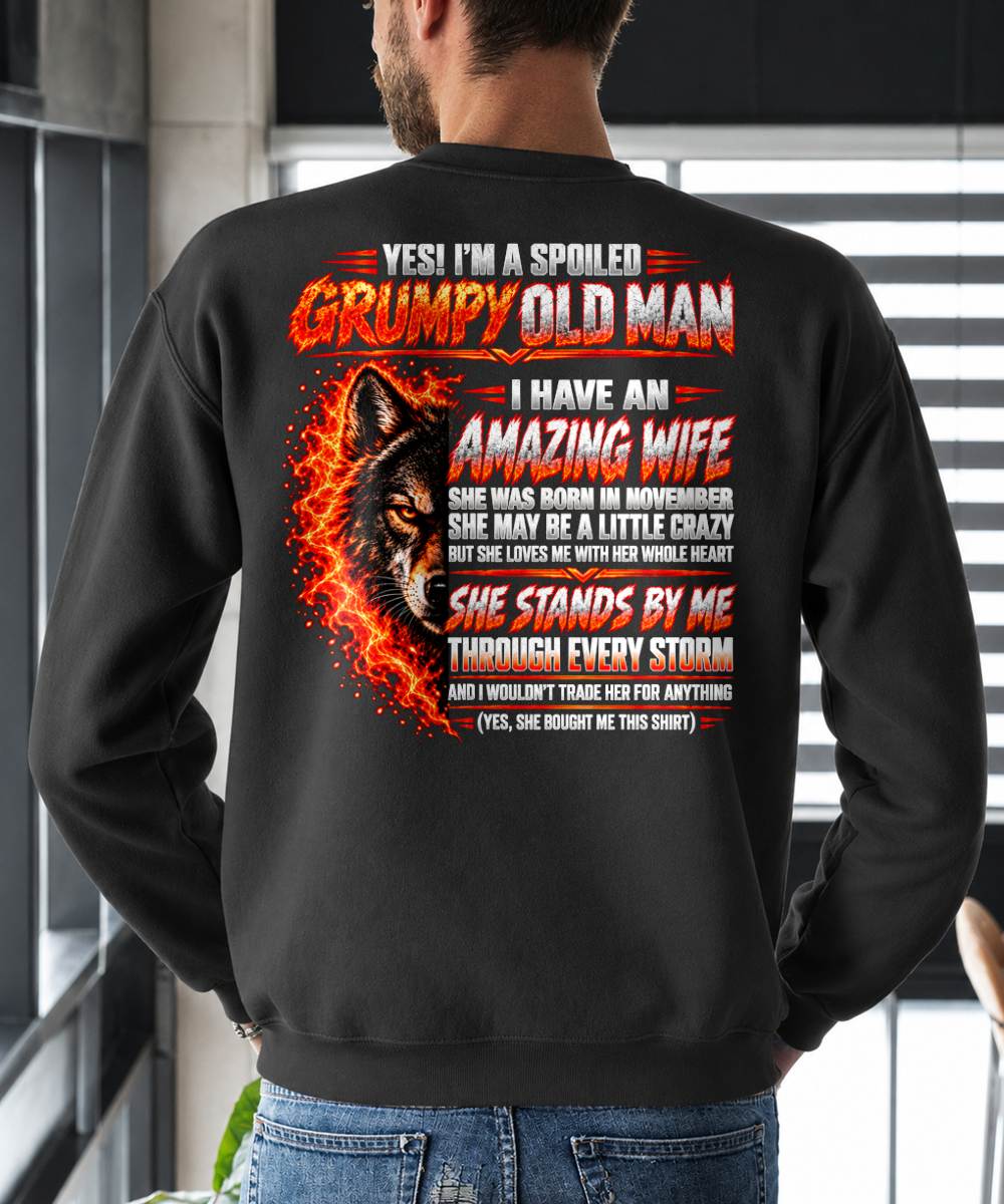 NOVEMBER, YES I'M A GRUMPY MAN - GIFT FROM WIFE TO HUSBAND - TOBY11 (SKU2609-290-11)