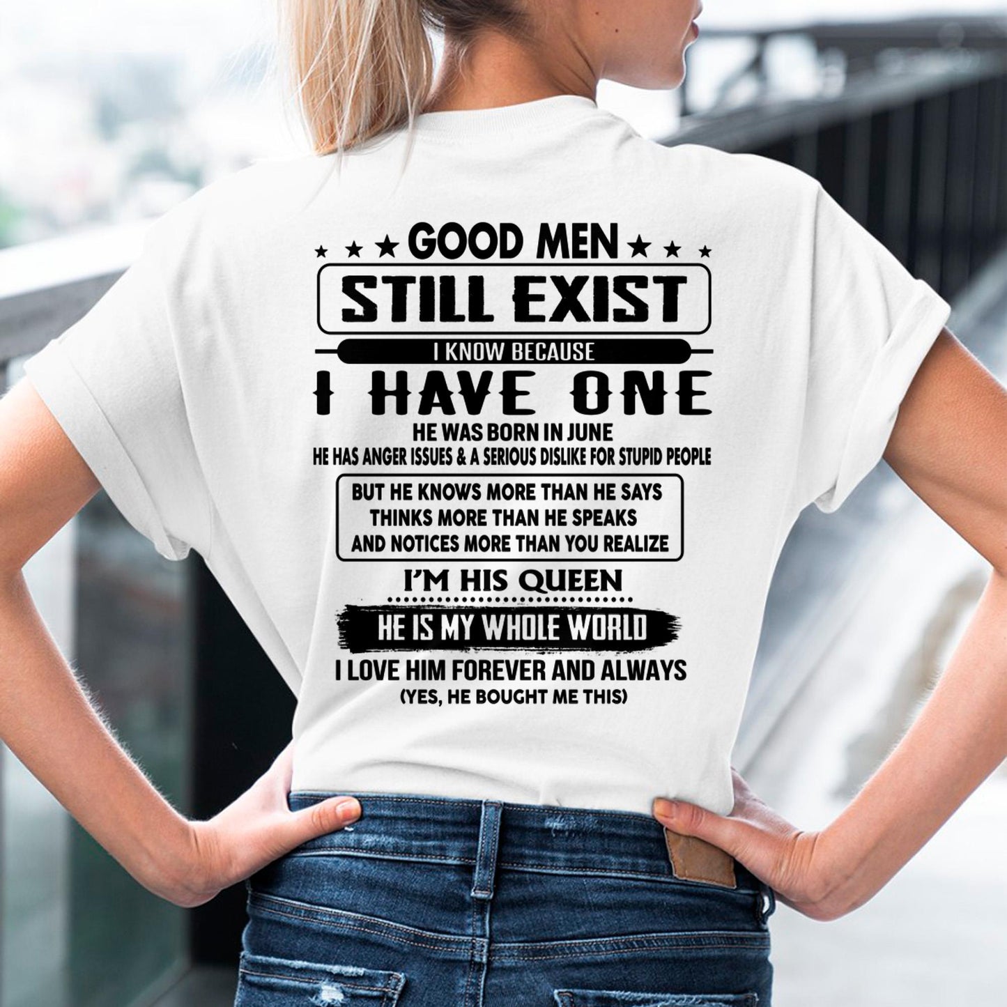 June - Good men Still Exist - gift for your girlfriend, wife from Husband - TOBY06 (SKU-GMSAU-06)