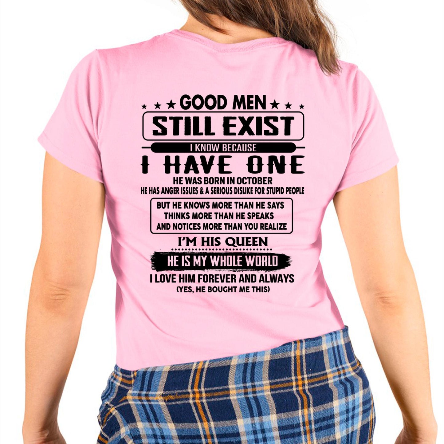 October - Good men Still Exist - gift for your girlfriend, wife from Husband - TOBY10 (SKU-GMSAU-10)
