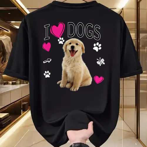 Dog Love Shirt, Dog Lover Gift T-Shirt/Hoodie/Sweatshirt HLT00 - I Love Dogs Shirt - Golden Labrador retriever t shirt T-Shirt