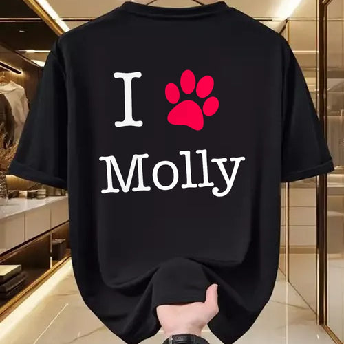 Dog Love Shirt, Dog Lover Gift T-Shirt/Hoodie/Sweatshirt HLT00 - I Love Molly Dog Name T-Shirt Gift Shirt T-Shirt