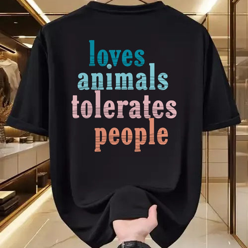 Dog Love Shirt, Dog Lover Gift T-Shirt/Hoodie/Sweatshirt HLT00 - Loves Animals Tolerates People Funny Animal Lover Dog Mom T-Shirt