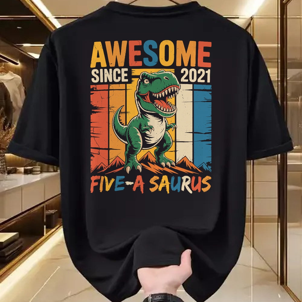 Best Dinosaur Lover Shirt, Funny Dinosaur UnisexT-Shirt/Hoodie/Sweatshirt HLT00 - 5 Year Old Dinosaur 5th Birthday Five Saurus Boys Kids T-Shirt