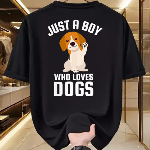 Dog Love Shirt, Dog Lover Gift T-Shirt/Hoodie/Sweatshirt HLT00 - Just A Boy Who Loves Dogs T-Shirt