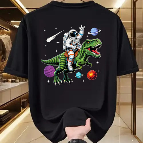 Best Dinosaur Lover Shirt, Funny Dinosaur UnisexT-Shirt/Hoodie/Sweatshirt HLT00 - Astronaut Riding Dinosaur T Rex Space Lovers Boys Kids T-Shirt