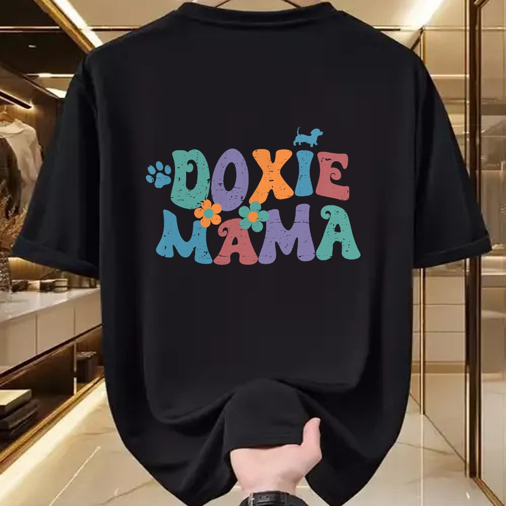 Dog Love Shirt, Dog Lover Gift T-Shirt/Hoodie/Sweatshirt HLT00 - Groovy Doxie Mama Colorful Dog Gift Dachshund Lover Dogs Mom T-Shirt