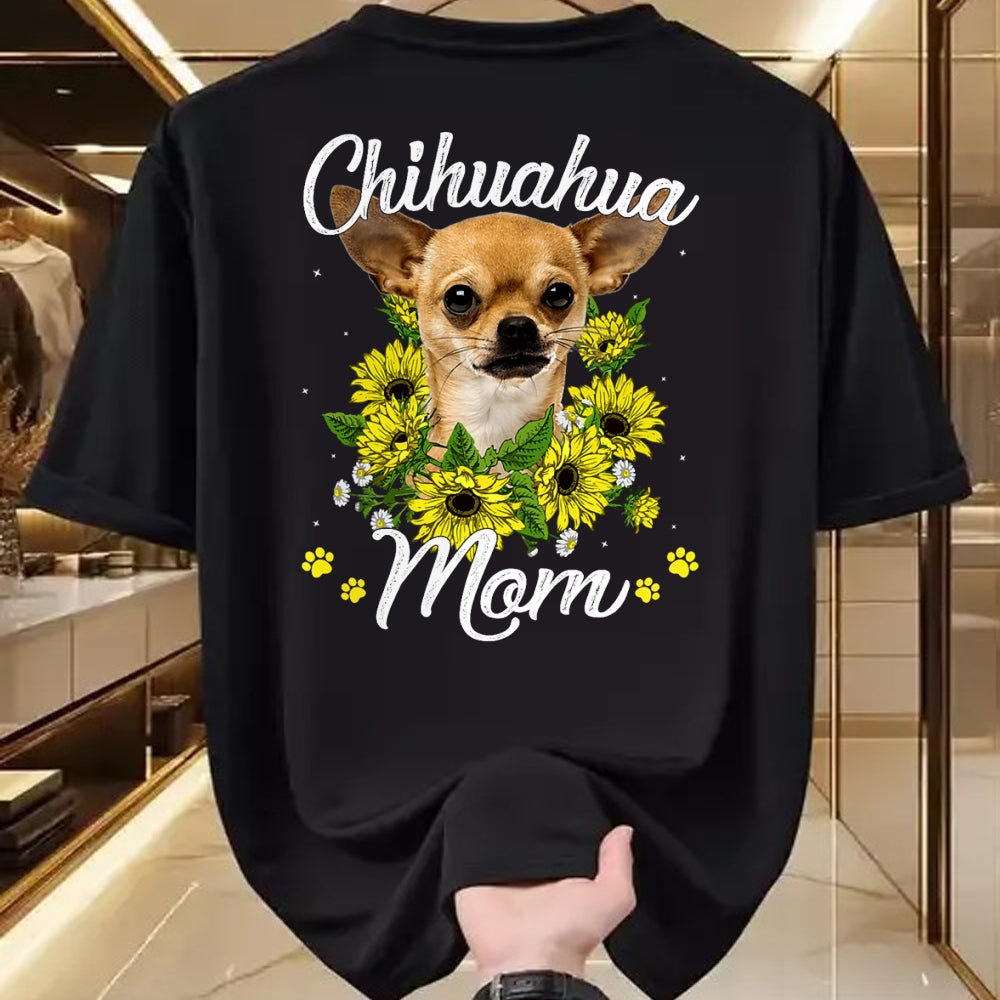 Dog Love Shirt, Dog Lover Gift T-Shirt/Hoodie/Sweatshirt HLT00 - Dog Mom Sunflower Gift Love Dogs and Flowers T-Shirt