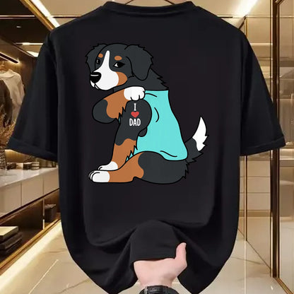 Dog Love Shirt, Dog Lover Gift T-Shirt/Hoodie/Sweatshirt HLT00 - Bernese Mountain Dog I Love Dad Funny Dog T-Shirt